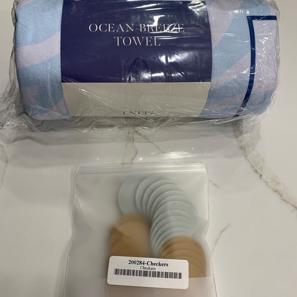 seint Other - SEINT Ocean Breeze Towel & Checkers Set NEW
